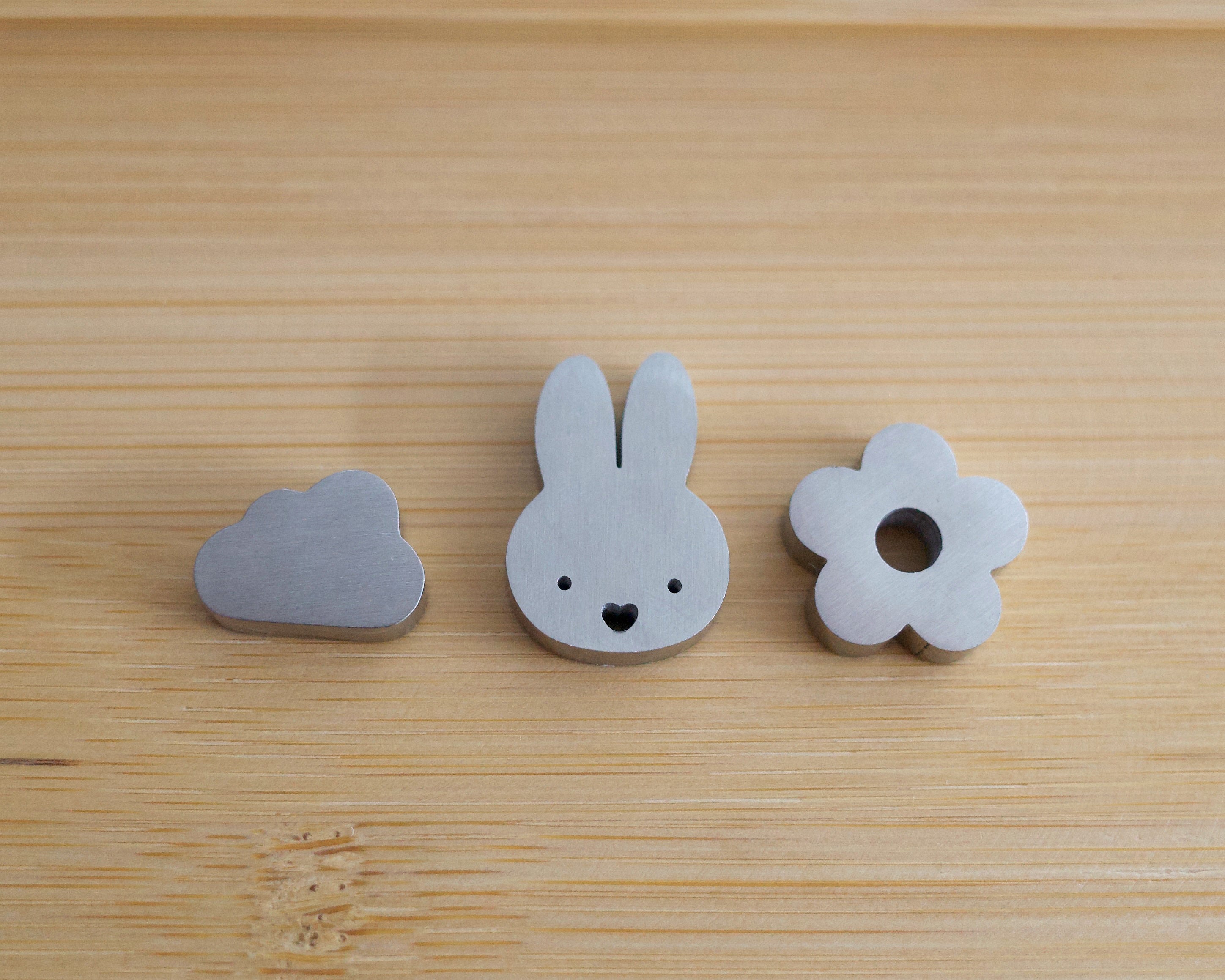 heart bunny, cloud, flower sifter beads (satin finish)