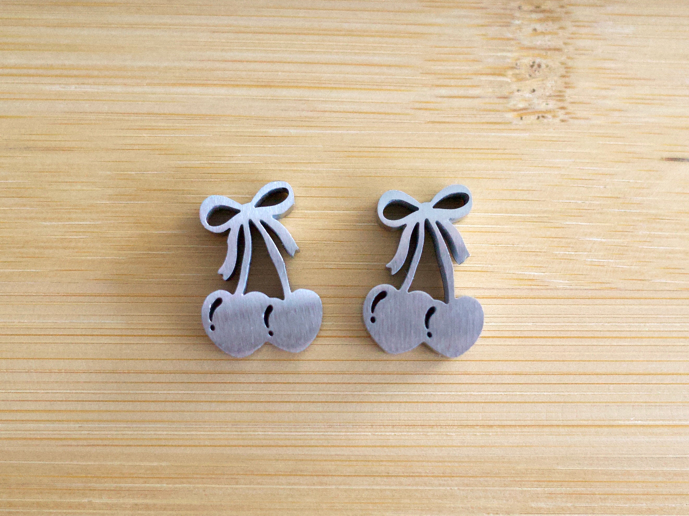 cherries (set of 2) sifter beads (satin finish)
