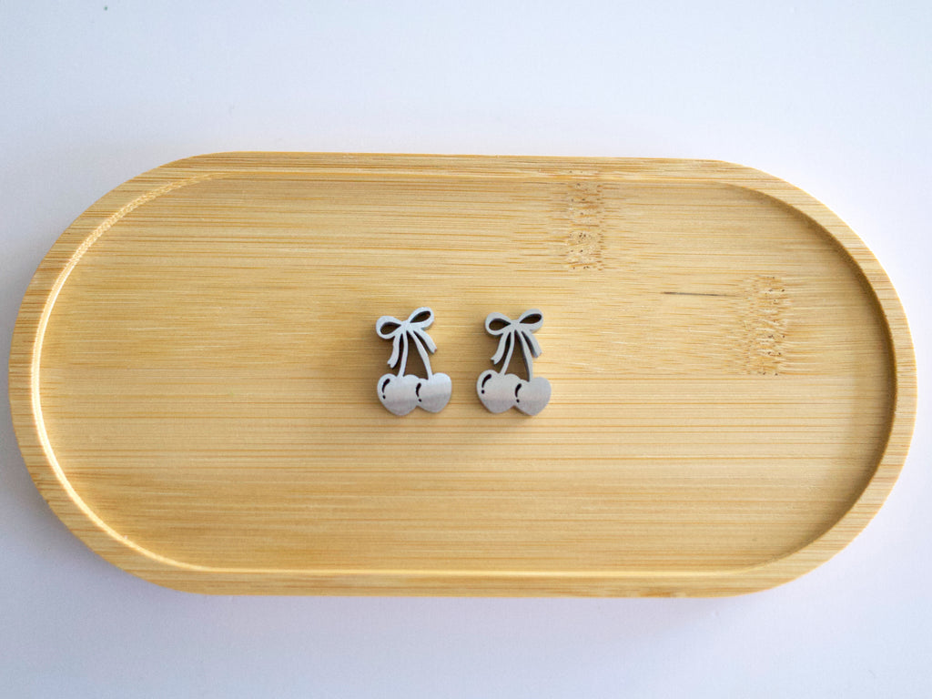cherries (set of 2) sifter beads (satin finish)