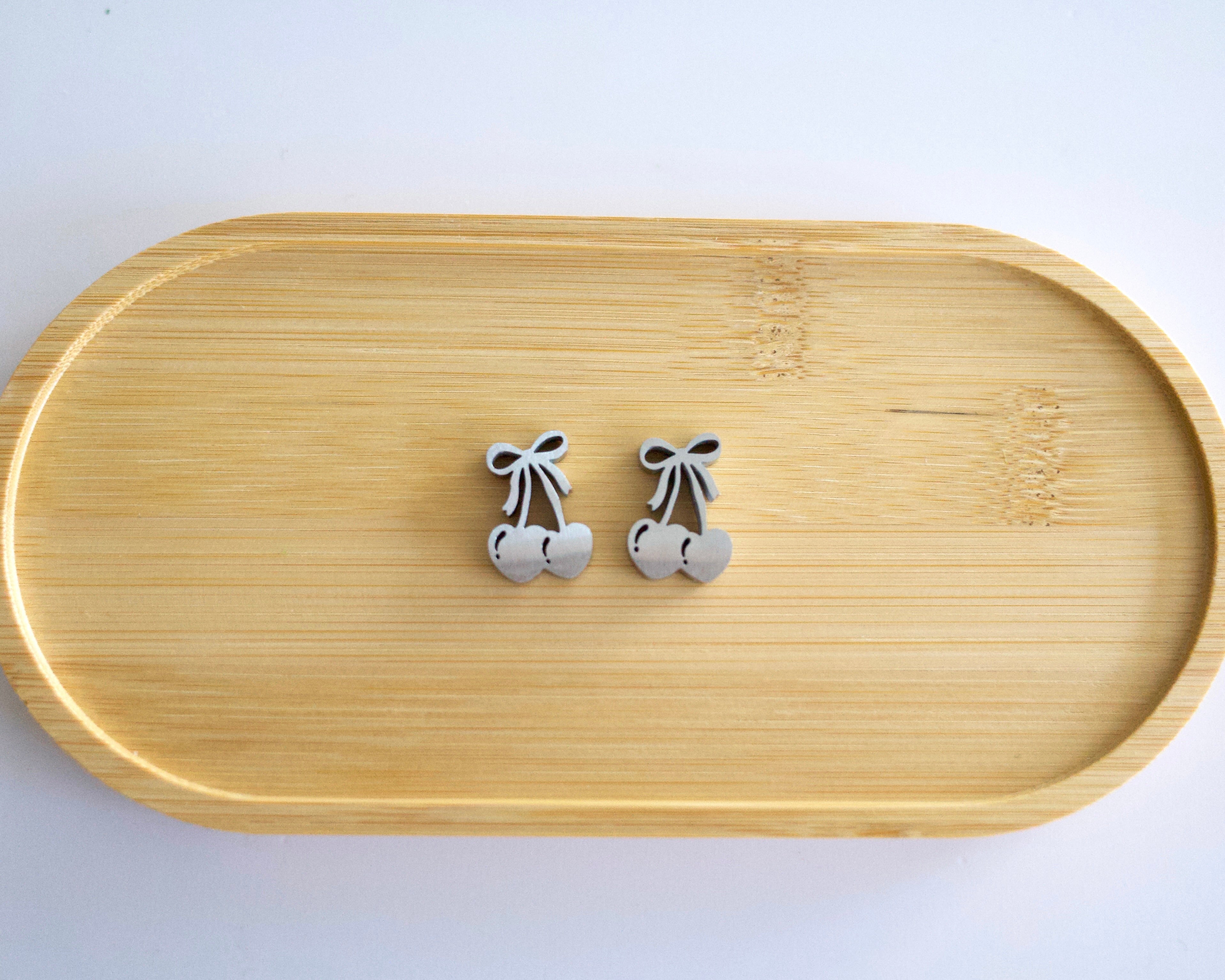 cherries (set of 2) sifter beads (satin finish)