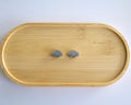 dog with bow sifter beads (set of 2) (satin finish)