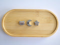 bear, crescent moon, star sifter beads (satin finish)